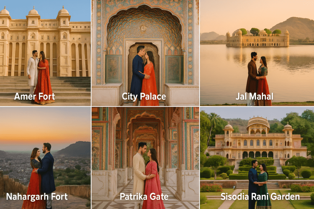 Top pre wedding photography locations in Jaipur with couples.